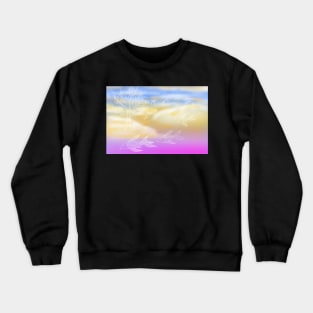 Dreamscape: Leaves to Fish, Sunset Symphony Crewneck Sweatshirt